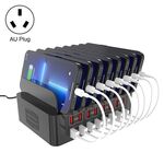 YFY-A55 Stazione di ricarica intelligente da 150 W, 16 porte USB, con supporto per telefono e tablet