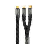 WK WDC-189 Armor Series 2 in 1 65W USB-C/Type-C a USB-C/Type-C + cavo dati magnetico a 8 pin, lunghezza: 1,2 m (appannamento)
