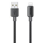 WEKOME WDC-03 Tidal Energy Series 2.4A Cavo dati intrecciato da USB a 8 pin, lunghezza: 1 m (nero)