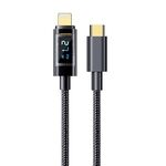 Mutural Li-CC005 1.2m PD20W Display digitale trasparente USB-C / Tipo-C a 8 pin Cavo dati di ricarica