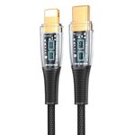 Mutural Li-CC010 1.2m PD20W Cavo dati di ricarica da USB-C / Tipo-C trasparente a 8 pin