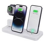 Caricabatterie wireless verticale pieghevole multifunzionale 6 in 1 (bianco)