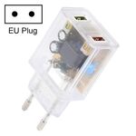 Caricatore doppio USB trasparente 2A, specifica: spina europea