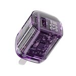 WEKOME WP-U115 Caricabatterie rapido GaN a doppia porta USB + tipo 33 W, specifica: spina CN (viola)