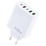 120 W Dual PD Type-C + 3 caricabatterie multiporta USB, presa EU