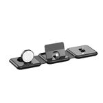 A75 Caricabatterie wireless pieghevole 3 in 1 adatto per auricolari per telefoni cellulari Apple Watch (nero)