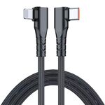 ENKAY Hat-Prince PD 20W Type-C a 8 pin Dual Elbow Cavo dati di ricarica rapida, lunghezza: 1 m (nero)