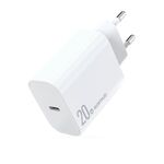 NORTHJO NOPD2001 PD 20W USB-C / Type-C Caricatore rapido a porta singola, tipo di spina: spina europea (bianca)