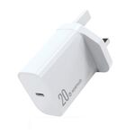 NORTHJO NOPD2001 PD 20W USB-C / Type-C Caricatore rapido a porta singola, tipo di spina: spina UK (bianca)