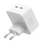 NORTHJO NOGAN3502 GaN PD PPS 35W Dual USB-C / Type-C Caricabatterie rapido da parete, tipo di spina: spina europea (bianca)