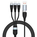 ENKAY ENK-CB135 Cavo di ricarica multifunzione 5 in 1 da 65 W USB-A e USB-C a 8 pin / Type-C / Micro USB con indicatore luminoso, lunghezza cavo: 2 m