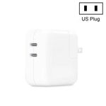 Caricabatterie a doppia porta USB-C / Type-C da 35 W PD3.0 per serie iPhone / iPad, dimensioni spina: spina americana