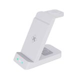 Supporto di ricarica per caricabatterie wireless Qi B20A 15W compatibile per iPhone iWatch Airpods (bianco)