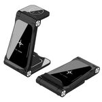 Stazione di ricarica rapida certificata T8 QI Dock di ricarica dal design pieghevole 3 in 1