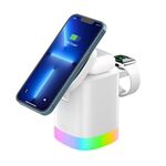 Supporto di ricarica pieghevole per caricabatterie wireless Magsafe magnetico T15 3 in 1 per iPhone / iWatch / AirPods (bianco)