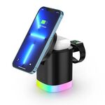 Supporto di ricarica pieghevole per caricabatterie wireless Magsafe T15 3 in 1 per iPhone / iWatch / AirPods (nero)