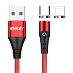 ENKAY 2 in 1 3A USB a 8 pin + cavo dati di ricarica rapida magnetico di tipo C, lunghezza: 2 m (rosso)