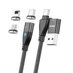 ENKAY 6-in-1 PD100W USB-A / da tipo C a tipo C / 8 pin / cavo di ricarica rapida magnetico micro USB, lunghezza cavo: 1 m (nero)