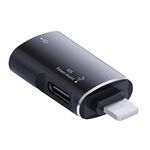 Adattatore OTG JS-103 da 7 pin maschio a USB + tipo C femmina (nero)
