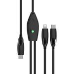 ENKAY PD100W Cavo di ricarica rapida 2 in 1 da tipo C a tipo C / 8 pin con indicatore elettronico, lunghezza cavo: 2 m