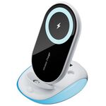 Caricabatterie per telefono con ricarica rapida wireless da 15 W con supporto da tavolo universale K18 (bianco)