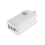 Adattatore tablet portatile TE-65W GaN PD65W doppio USB-C/Tipo-C+USB-A, spina americana (bianco)