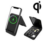 BM3016C Organizzatore cavo dati caricatore wireless 15W con supporto per telefono pieghevole adattatore
