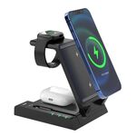 Z252 Dock di ricarica wireless 6 in 1 con porta USB-C/tipo C e cavo di ricarica a 8 pin (nero)