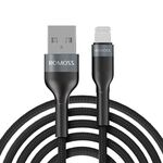 ROMOSS CB12B 2.4A Cavo di ricarica rapida a 8 pin per cavo dati IPhone / IPad 1 m (grigio nero)