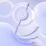 ROMOSS CB256L 6A 100W 8 Pin + USB-C/Type-C + Micro USB 3 in 1 Cavo di Ricarica (Viola)