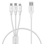 1,2 m ROMOSS CB251N 66 W 8 pin + USB-C/tipo-C + cavo dati di ricarica 3 in 1 micro USB