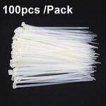 100 pz/pacco 8x450mm Standard Nazionale 7.6mm di Larghezza Fascette per cavi in Nylon autobloccanti Fascette per cavi in plastica (Bianco)