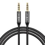 Cavo audio JINGHUA Cavo adattatore audio AUX da maschio a maschio da 3,5 mm, lunghezza: 1,2 m (4 nodi nero)