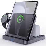 Caricabatterie wireless 3 in 1 per auricolari e smartwatch Samsung Galaxy Z Fold per telefoni cellulari (nero)