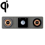 Caricabatterie wireless XH-X8 15W 3 in 1 mini magnetico pieghevole per cellulare con orologio (nero)