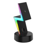 Supporto magnetico per telefono cellulare Magsafe RGB Light 3 in 1, caricabatterie wireless (nero)