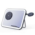 Caricabatterie wireless con luce notturna per specchio per trucco LED pieghevole magnetico 3 in 1 MagSafe da 15 W (nero)