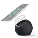 Porta caricabatterie magnetico Magsafe in silicone per iPhone 12 Series (nero)