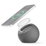 Porta caricabatterie magnetico Magsafe in silicone per iPhone 12 Series (grigio)