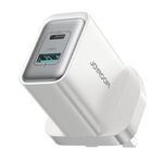 JOYROOM JR-TCF15 Caricabatterie rapido USB+USB-C/Tipo-C da 30 W, specifiche: spina UK (bianco)