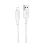 BOROFONE BX113 Cavo dati di ricarica in silicone da 2,4 A USB a 8 pin, lunghezza: 1 m (bianco)