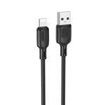 Cavo dati di ricarica in silicone BOROFONE BX113 2.4A USB a 8 pin, lunghezza: 2 m (nero)
