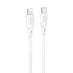 BOROFONE BX113 PD 27W Cavo dati di ricarica in silicone USB-C/Tipo-C a 8 pin, lunghezza: 1 m (bianco)