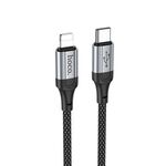 Cavo dati di ricarica USB-C/tipo-C hoco X102 a 8 pin Fresh PD, lunghezza: 1 m (nero)