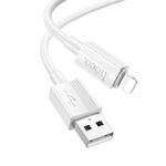 hoco X107 Cavo dati di ricarica USB a 8 pin Favor 2.4A, lunghezza: 1 m (bianco)