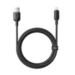 Cavo di ricarica rapida Baseus Silky Series 2m 2.4A USB a 8 pin (nero)