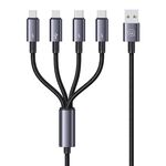 Cavo di ricarica rapida USAMS SJ739 1,2 m 4 in 1 Type-C (grigio titanio)