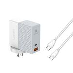 LDNIO A2620C PD3.0 65W Adattatore di alimentazione USB Caricabatterie da viaggio con cavo da tipo C a tipo C, Stati Uniti