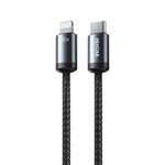 Cavo dati di ricarica rapida WK WDC-33 Raython Gen2 1m PD35W da tipo C a 8 pin (nero)