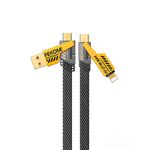 Cavo dati di ricarica rapida convertibile WK WDC-25 da 1,2 m 65 W USB / Tipo-C a Tipo-C / 8 pin (giallo)